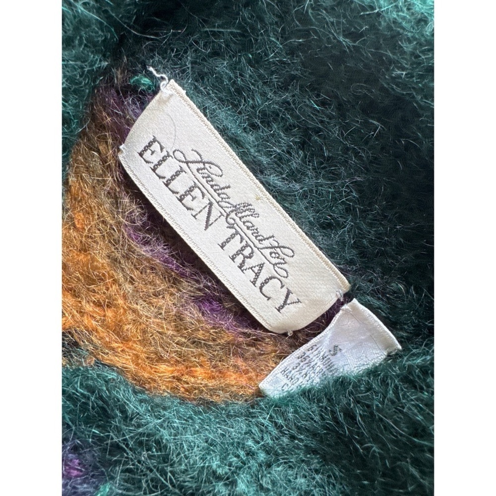 Vintage Designer Linda Allard for Ellen Tracy Mohair Cardigan Sweater Size Small - Picture 5 of 6